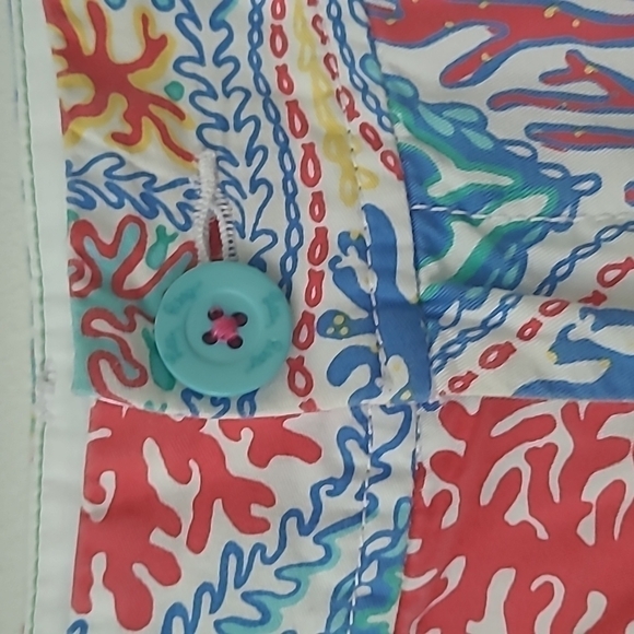 Lilly Pulitzer Callahan Shorts Multi Let Minnow Coral Blue Size 0 - Picture 7 of 15